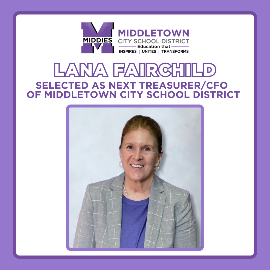Lana Fairchild headshot with announcement of her being the next Treasurer for MCSD 